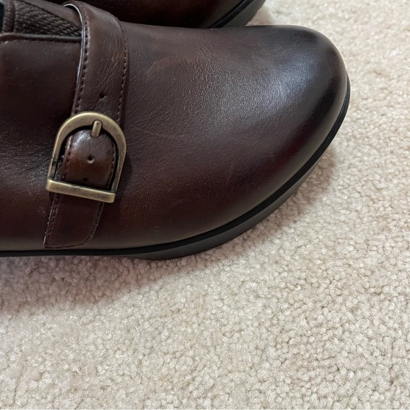Dansko Brown Leather Slip On Nursing Medical Wedge Shoes - Picture 3 of 16